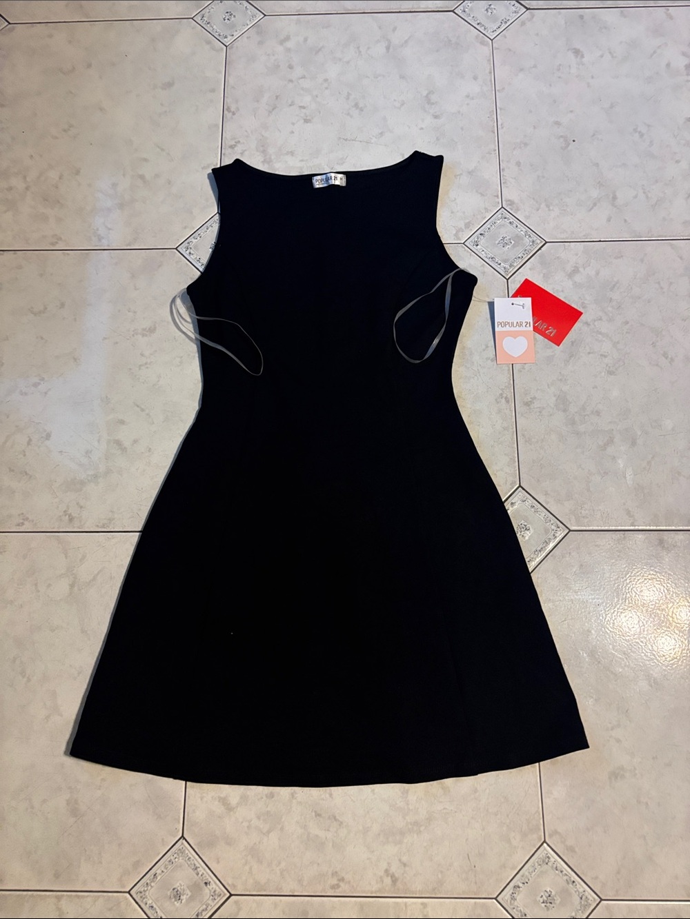 Classic Black Women's Sleeveless A-Line Dress